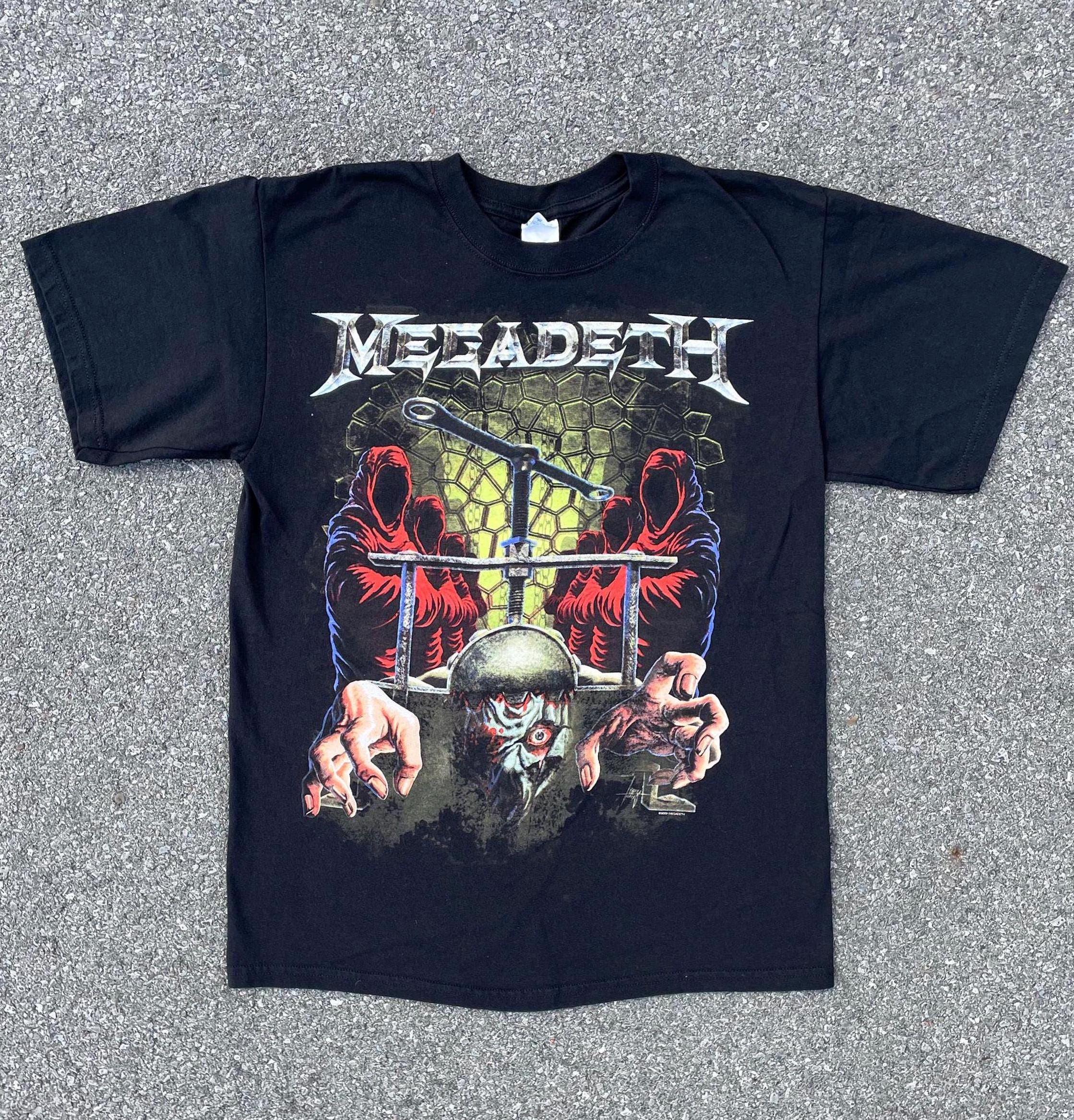 Megadeth Contaminated Band Logo Crop Top Black Men Vintage