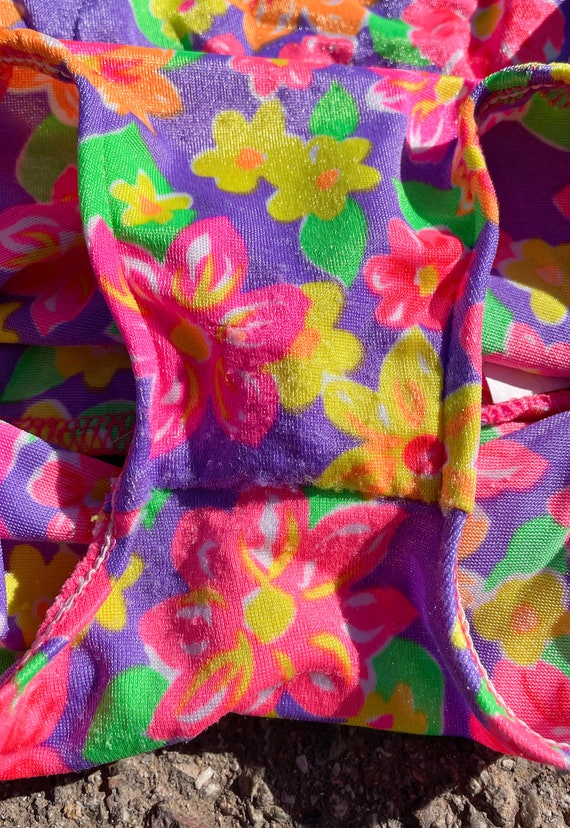 Vtg 1990s Bright Floral Baby BGosh Bathing Suit G… - image 8