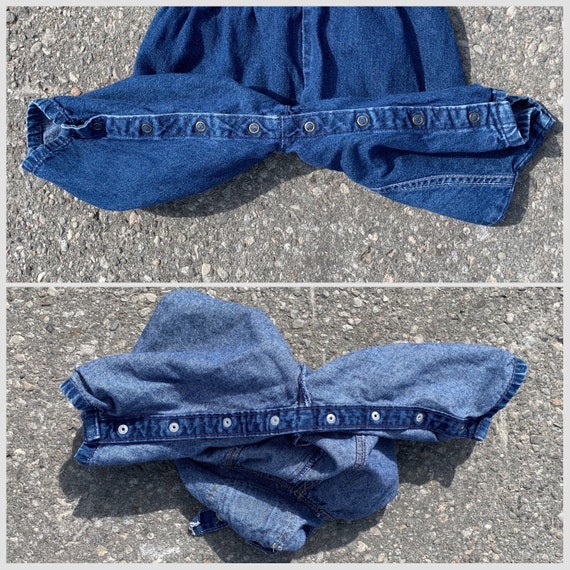 Vtg 1980s OshKosh B’Gosh Vestbak Denim Bubble Ove… - image 9