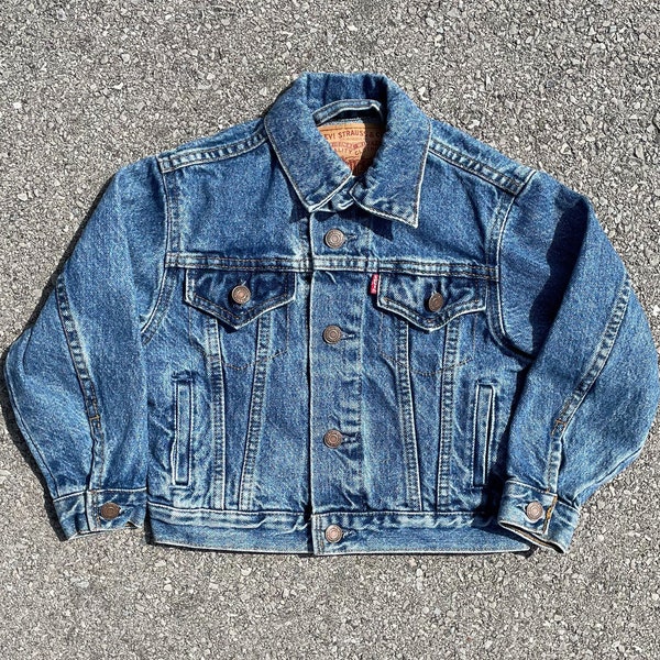 Vtg Levi’s Red Tab Trucker Jean Jacket Youth Size (XS) / Vtg Kids Jacket / Vtg Kids Denim / Made in Canada / Spring Jacket