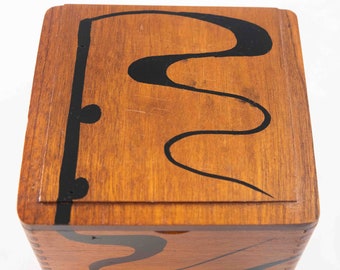 Hand painted Cigar Box with Abstract Design