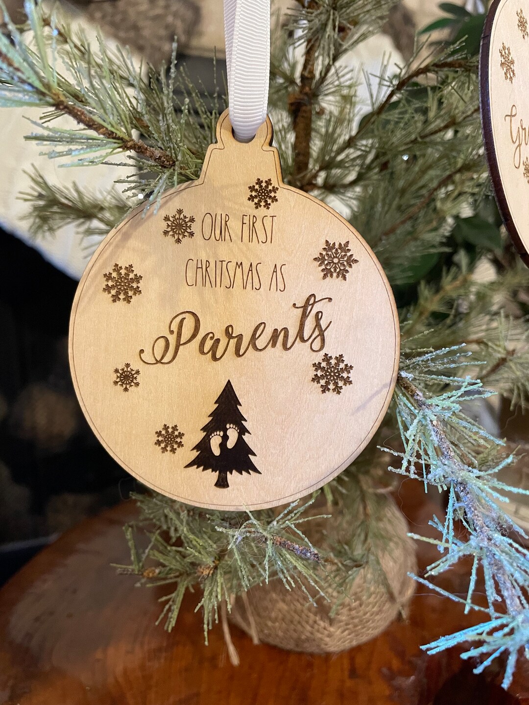 Ornament Parents Gift Christmas Gift for Parents First Etsy