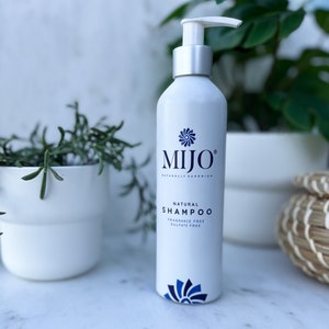 Mijo® Natural “Sensitive Skin & Scalp” Shampoo for Women:   Sulfate-Free, Fragrance-Free, 8 oz