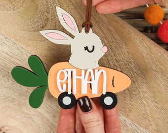 Personalised Carrot Name Easter Tag | Easter Basket Tag | Name Tag | Easter Bunny | Easter Decoration | Easter Carrot | Easter Gift