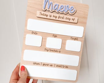 Personalised Back to School Sign | Personalised Board | Back to School | First Day Of | Last Day Of | Keepsake Gift | Kids School Board