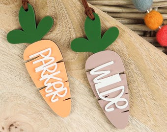 Personalised Carrot Name Easter Tag | Easter Basket Tag | Name Tag | Easter Bunny | Easter Decoration | Easter Carrot | Easter Gift