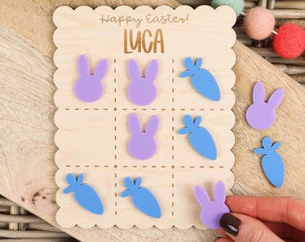 Personalised Easter Game | Easter Gift Game | Tic Tac Toe | Noughts and Crosses | Easter Decoration | Easter Game