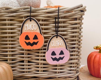 Halloween Pumpkin Basket Tag | Pumpkin Halloween Tag | Trick or Treat | Halloween Name Tag | Boo Basket Personalised Tag Kids Halloween Tag