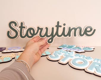 Story Corner Decor | Storytime Sign | Book Corner | Kids Reading Corner Decor | Library Decor | Wall Sign | Children's Reading Accessories