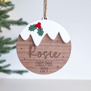 Personalised Christmas Pudding Bauble Ornament | Christmas Pudding Ornament | Christmas Pudding Bauble | Personalised Name Bauble