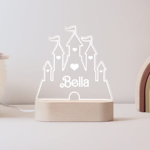 Fairy Tale Castle Nightlight | Personalised Children's Night Light | Toddler Night Light | Children Bedside Nightlight | Castle Nightlight