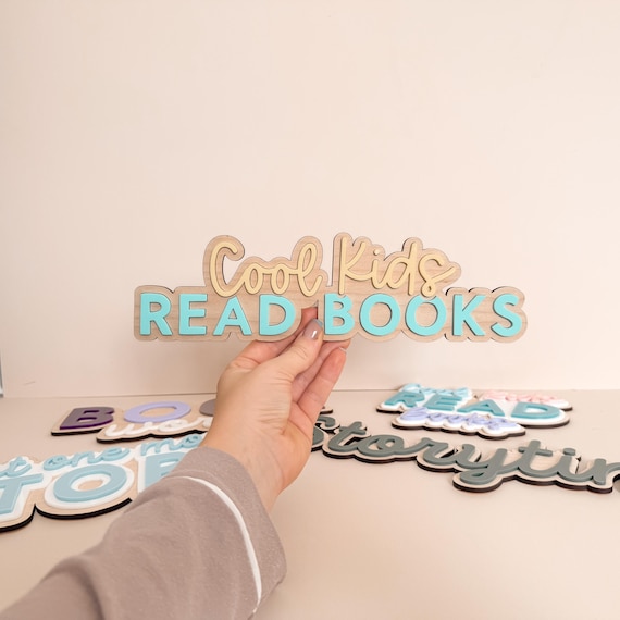 Story Corner Decor | Cool Kids Read Books | Book Corner | Kids Reading Corner Decor | Library Decor | Wall Sign | Kids Reading Accessories
