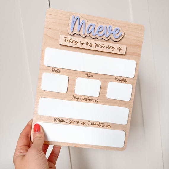 Personalised Back to School Sign | Personalised Board | Back to School | First Day Of | Last Day Of | Keepsake Gift | Kids School Board