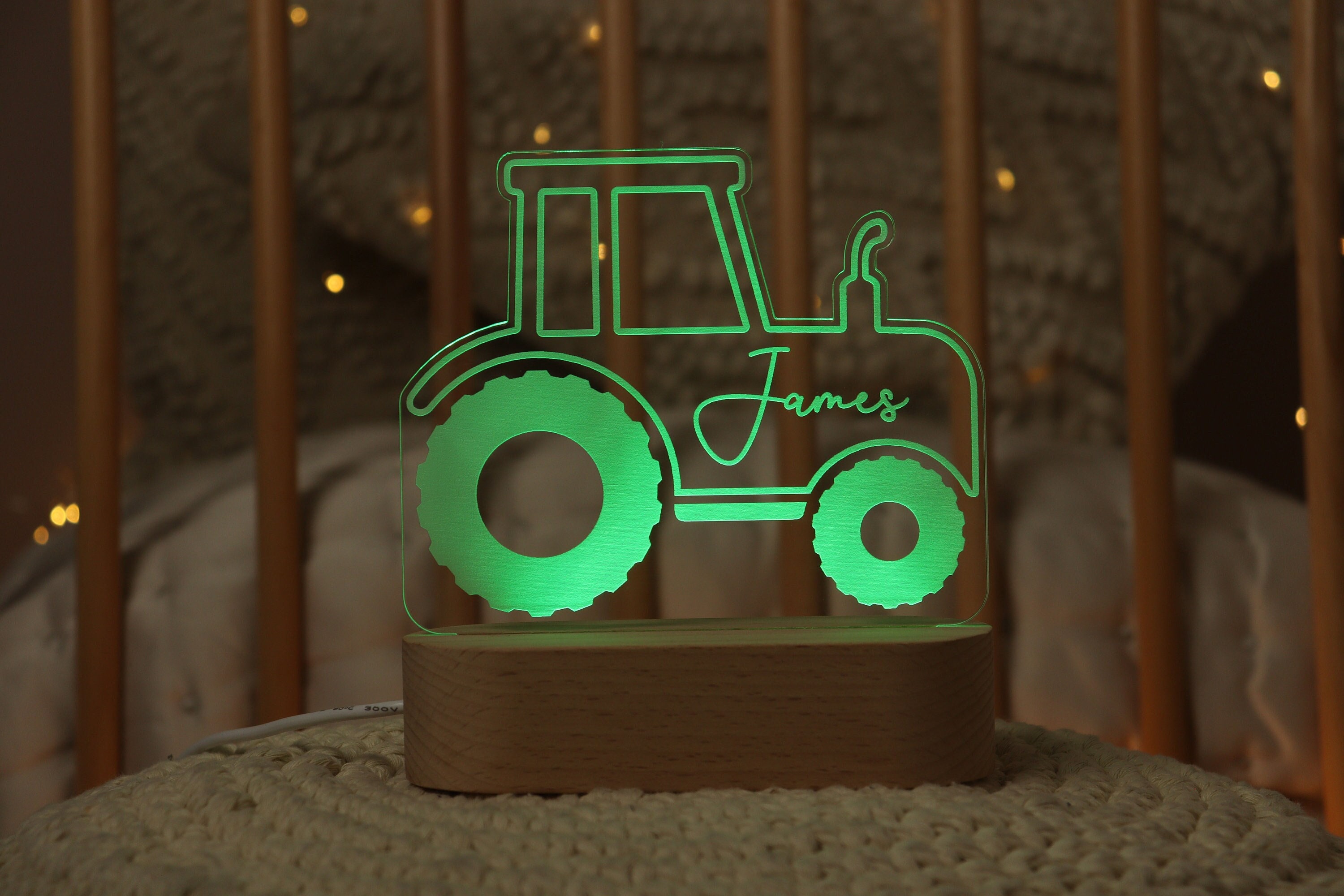 3D Optical Illusion Tractor Night Light Lamp - Mounteen in 2023