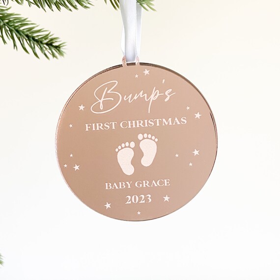 Christmas Gift for Mommy to Be Just A Bump Ornament, Bump's First