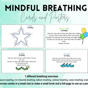 Mindful Breathing Strategies, Breathing Exercises for Kids, For Home or the Classroom, Calm Down