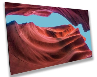Antelope Canyon, Colorful slot canyon, Western Wall Art, Office, Living Room, Bedroom, Bar, Entryway, Canvas, Metal, Acrylic, Paper Print