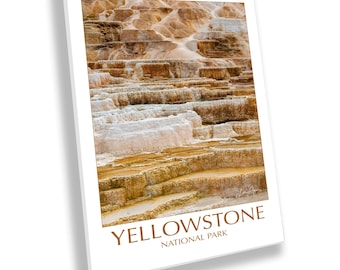 Yellowstone National Park Abstract Print: Mammoth HotSprings Travertine Terrace