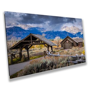 Kapelle der Verklärung, Grand Teton National Park, ideal für Zuhause, Büro oder Wohnheim, Papier, Leinwand, Metall und Acryloptionen