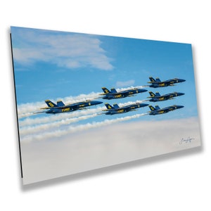 US Navy Blue Angels,Formazione Delta,Pass-in-Review,Arte da parete,Carta,Tela,Stampe su metallo e acrilico,Ufficio,Dormitorio,Soggiorno, Ottimo regalo