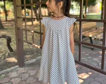 Girls Dress PDF Sewing Pattern with Long Sleeve Cap Sleeve and Tier Options|All Seasons Dress for girls,Baby,Toddlers| +FREE TankTop Pattern