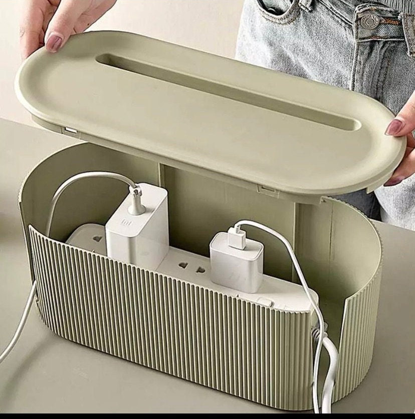 Nordic Home Office Cable Desktop Storage Organiser. Hide Extension