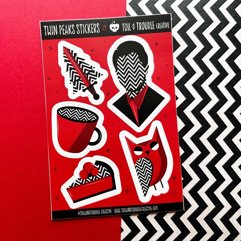 Twin Peaks Mountains STICKER VINYL DECAL TWIN PEAKS COOPER RR DAVID LYNCH BOB - Foto 11