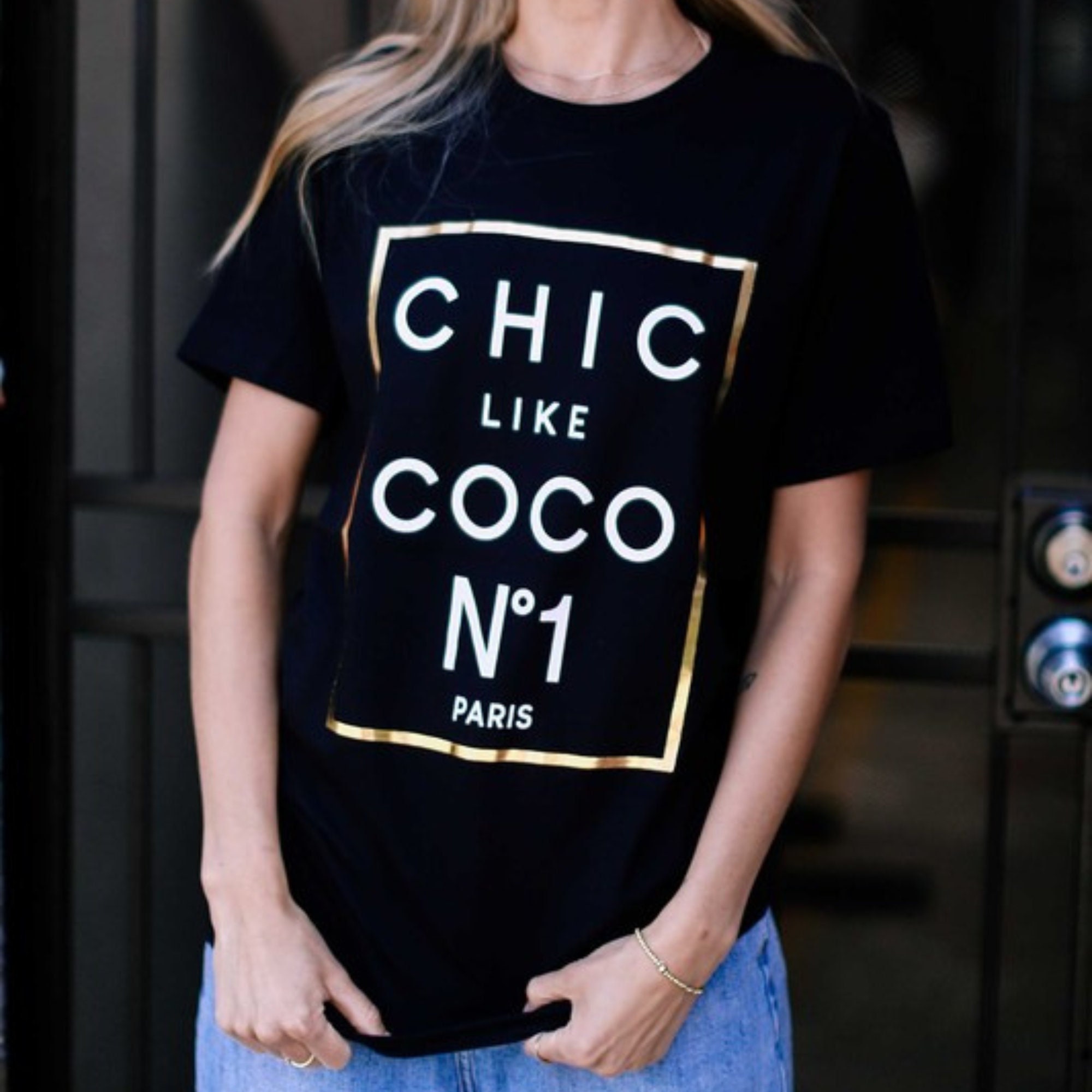 White T-Shirt Coco Chanel - SEVENLABNYC