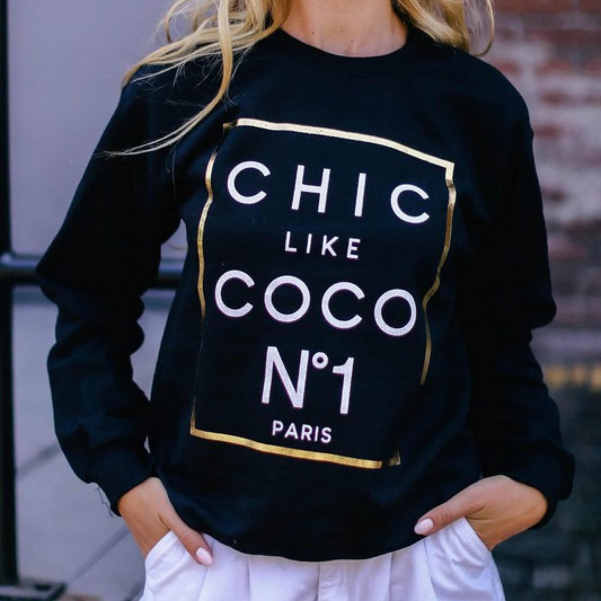 Coco Chanel Logo Chanel Inspired Sweatshirt Chanel Inspired Hoodie