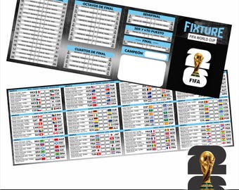 Calendário da Copa do Mundo de 2026 em PDF CDR