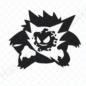 Gengar Evolution SVG digitale Datei, Anime PNG digitale Datei, SVG Design, Auto Aufkleber, T-Shirt Design