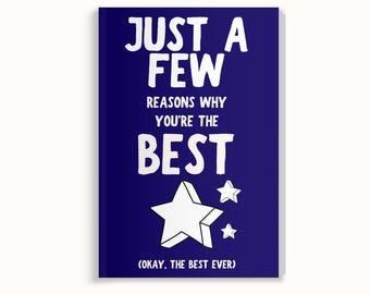 Just A Few Reasons Why You're The Best (Okay, The Best Ever) VIRAL Gift Custom Fill-In-The-Blank Book Gift for Best Friend Personalized Gift
