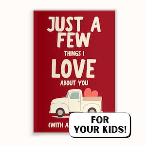Algunas cosas que amo de ti (con todo mi corazón): regalo personalizable para niños de LARKINROAD imagen 1