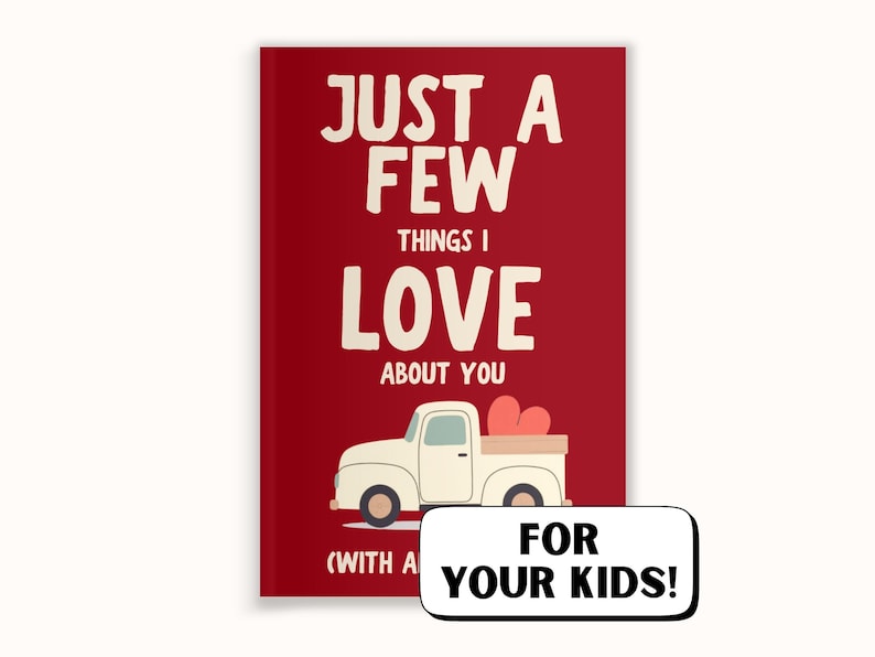 Algunas cosas que amo de ti (con todo mi corazón): regalo personalizable para niños de LARKINROAD imagen 1
