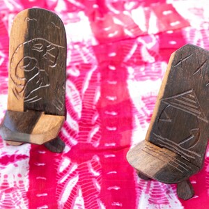 Mini Hand Carved Wooden African Chair