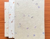 Handmade Lokta Paper Journal Cornflower Marigold Mix Petals Hardcover Notebook 6 x 9 inches
