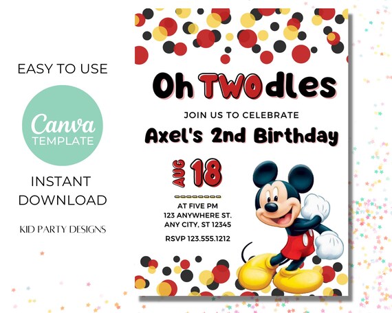 Mickey Mouse Birthday Invitation Mickey Mouse Invitation - Etsy Australia Mickey Mouse Birthday Invitation Mickey Mouse Invitation - Etsy Australia