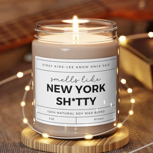 Stray Kids Candle, Smells Like New York Sh*tty Lee Know, Bang Chan, Changbin, Hyunjin, Han, Felix, Seungmin, I.N Gift for Stay, Kpop Gift