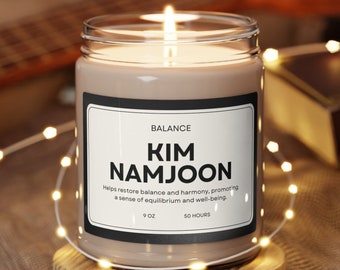 Kim Namjoon Soy Candle Balance, Bts thema kaars, Cadeau voor bts leger moeder, Kpop Cadeau voor Bts fan, Jin RM Suga Jhope Jimin, V Jungkook, Bangtan