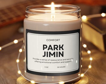 Park Jimin Soy Candle Comfort, Bts thema kaars, bts leger moeder, Kpop Cadeau voor Bts fan, Jin RM Suga Jhope Jimin, V Jungkook, Bangtan bts merch