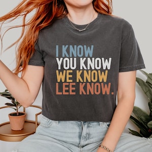 I know you know Lee know shirt SKZ, Bang Chan, Changbin, Hyunjin, Han, Felix, Seungmin, I.N Gift for Stay, Kpop Concert Outfit, Straykids