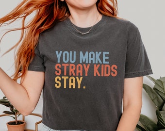 You make stray kids stay, SKZ shirt, Bang Chan, Changbin, Hyunjin, Han, Felix, Seungmin, Lee Know, I.N Gift for Stay, Kpop Concert Outfit