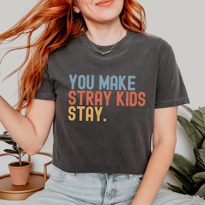 You make stray kids stay, SKZ shirt, Bang Chan, Changbin, Hyunjin, Han, Felix, Seungmin, Lee Know, I.N Gift for Stay, Kpop Concert Outfit
