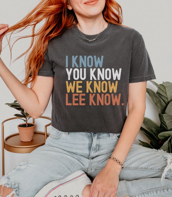 I Know You Know Lee Know Shirt SKZ, Bang Chan, Changbin, Hyunjin