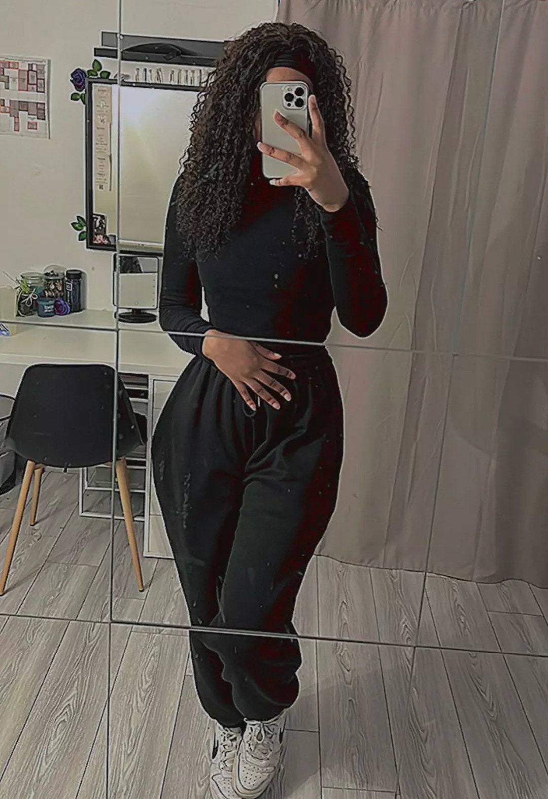 Thick Baggy Jogger Sweatpants for Women High Waist Sports and