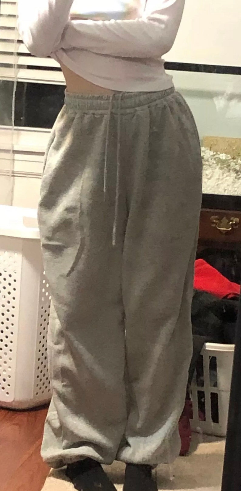 Thick Baggy Jogger Sweatpants for Women High Waist Sports and