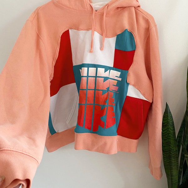 Asymmetrical Patchwork Hoodie Sweatshirt