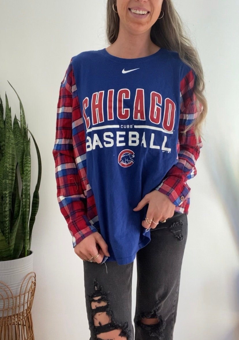 Chicago Cubs World Series Long Sleeve Bleached Shirt