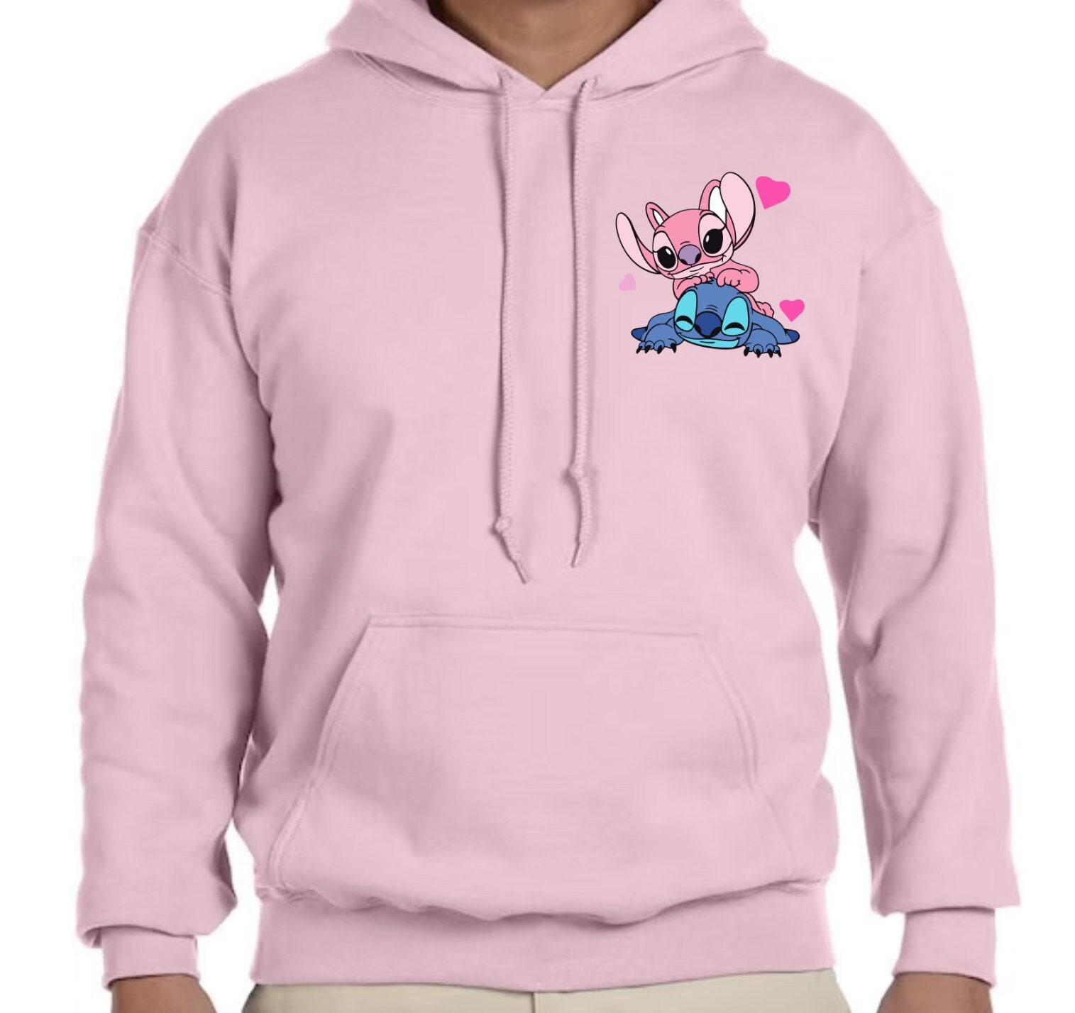 Stitch and Angel Hoodie Couples Matching Hoodie Valentines Gift for Her