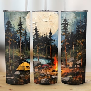 Camping Tumbler Wrap, Expedition, 20 oz Tumbler Sublimation Design, Straight & Tapered, PNG Files, Digital Download